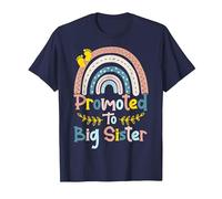I'm Going To Be A Big Sis Ascendida a Big Sister Rainbow Camiseta, Hombre, Azul Marino, L