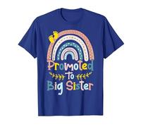 I'm Going To Be A Big Sis Ascendida a Big Sister Rainbow Camiseta, Hombre, Azul Real, S