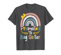 I'm Going To Be A Big Sis Ascendida a Big Sister Rainbow Camiseta, Hombre, Jaspeado Oscuro, S