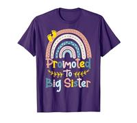 I'm Going To Be A Big Sis Ascendida a Big Sister Rainbow Camiseta, Hombre, Morado, L