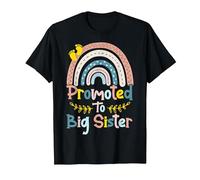 I'm Going To Be A Big Sis Ascendida a Big Sister Rainbow Camiseta, Hombre, Negro, M