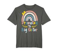 I'm Going To Be A Big Sis Ascendida a Big Sister Rainbow Camiseta, Hombre Tallas Grandes, Asfalto, 2X Alto