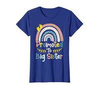 I'm Going To Be A Big Sis Ascendida a Big Sister Rainbow Camiseta, Mujer, Azul Real, L