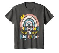 I'm Going To Be A Big Sis Ascendida a Big Sister Rainbow Camiseta, Niños, Asfalto, 3 años