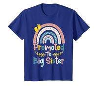 I'm Going To Be A Big Sis Ascendida a Big Sister Rainbow Camiseta, Niños, Azul Real, 4 años