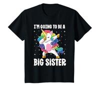 I'm Going to Be a Big Sister Girls Older Sister Dab Unicorn Camiseta