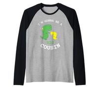 I'm Gonna Be A Big Cousin Baby Announcement Camiseta Camiseta Manga Raglan
