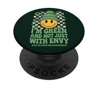 I'm Green & Not Just With Envy Gallbladder Cancer Awareness PopSockets PopGrip Adhesivo