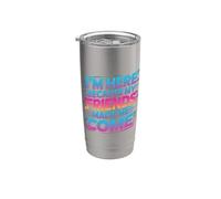 I'm Here Because My Friends Made Me Come Introvert - Vaso térmico de acero inoxidable de doble pared