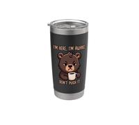 I'm Here I'm Awake Don't Push It Vaso térmico de acero inoxidable de doble pared