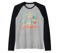 I'm Here To Mix Drinks Not Feelings Barman |- Camiseta Manga Raglan