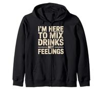 I'm Here To Mix Drinks Not Feelings Barman - Sudadera con Capucha