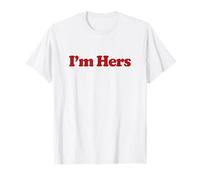 I'm Hers She's Mine Y2k Trendy LGBT Lesbian Couples Matching Camiseta