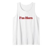 I'm Hers She's Mine Y2k Trendy LGBT Lesbian Couples Matching Camiseta sin Mangas