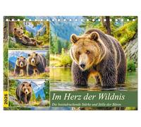 Im Herz der Wildnis. Die beeindruckende Stärke und Stille der Bären (Tischkalender 2026 DIN A5 quer), CALVENDO Monatskalender: Diese Bilder laden dazu ... mit dem Rhythmus der Natur zu entdecken