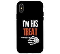 I'm His Treat Hilarante Halloween para Parejas a Juego Carcasa para iPhone X/XS