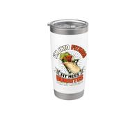 I'm Into Fitness Burritos En Mi Boca Divertido Entrenamiento Meme Vaso térmico de acero inoxidable de doble pared