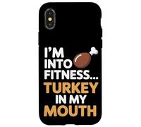 Im Into Fitness Fitness Turquía en mi boca Acción de Gracias Carcasa para iPhone X/XS