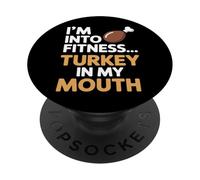 Im Into Fitness Fitness Turquía en mi boca Acción de Gracias PopSockets PopGrip Adhesivo