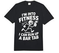 I'm Into Fitness I Can Run Up A Bar Tab Fiesta Discotecas Comfort Colors Adult Heavyweight T-Shirt
