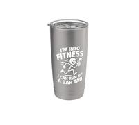 I'm Into Fitness I Can Run Up A Bar Tab fiesta discotecas Vaso térmico de acero inoxidable de doble pared