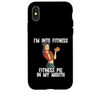 I'm INTO Fitness PIE IN MY BOUTH Thanksgiving Girl Meme Carcasa para iPhone X/XS