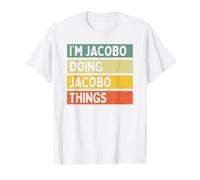 I'm Jacobo Doing Jacobo Things Funny Citas Personalizadas Camiseta gráfica económica, Hombre, Blanco, XL
