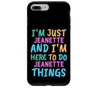 I'm Jeanette Here To Do Jeanette Things Funny Nombre Carcasa para iPhone 7 Plus/8 Plus