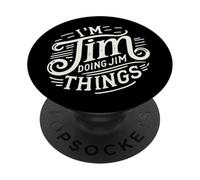 I'm Jim Doing Jim Things Camiseta I'm Jim Shirt Funny Jimmy PopSockets PopGrip Adhesivo