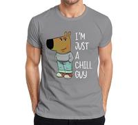 I'm just a chill Guy - Camiseta para hombre con texto en alemán "I'm just a chill Guy", gris, XL
