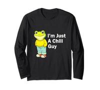 I'm Just a Chill Guy Froggy Funny Trendy Frog Meme Humor Manga Larga