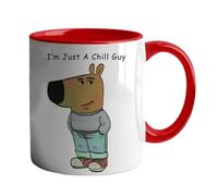 I'm Just A Chill Guy Taza De Café, Chill Dog Mug, Taza De Cerámica Chill Guy Para Café Té Jugo Leche, Taza De Café Novedad Con Chill Out Perro Patrón Para Amigos Familia