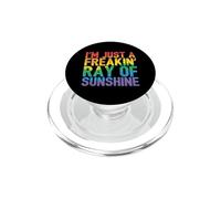 I'm Just A Freaking Ray of Sunshine - Bandera arcoíris del Orgullo Gay PopSockets PopGrip para MagSafe