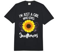 I'm Just A Girl Who Loves Sunflowers - Adorable Sunflower Comfort Colors Adult Heavyweight T-Shirt