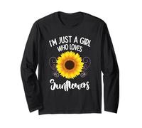 I'm Just A Girl Who Loves Sunflowers - Adorable Sunflower Manga Larga