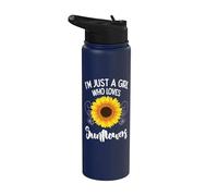 I'm Just A Girl Who Loves Sunflowers - Adorable Sunflower Stainless Steel Insulated Water Bottle