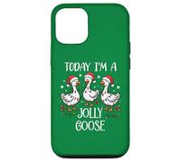 Im Just a Jolly Goose Christmas Silly Festive Goose on Loose Carcasa para iPhone 12/12 Pro