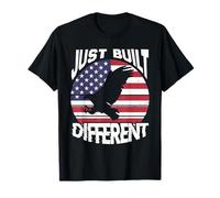 I'm Just Built Different - Bandera de Estados Unidos de Freedom Eagle Camiseta