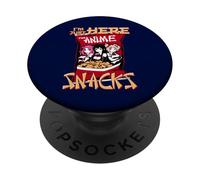 I'm Just Here for Anime Snacks Meme Quote PopSockets PopGrip Adhesivo