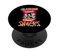 I'm Just Here for Anime Snacks Meme Quote PopSockets PopGrip Adhesivo