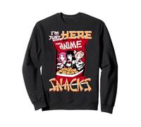 I'm Just Here for Anime Snacks Meme Quote Sudadera
