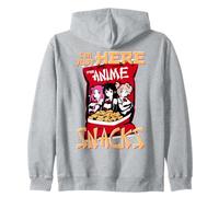 I'm Just Here for Anime Snacks Meme Quote Sudadera con Capucha