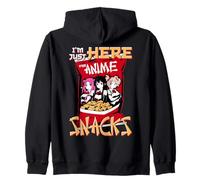 I'm Just Here for Anime Snacks Meme Quote Sudadera con Capucha