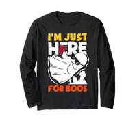 Im Just Here For Boos Halloween Ghost Copa de Vino guiño Manga Larga