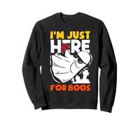Im Just Here For Boos Halloween Ghost Copa de Vino guiño Sudadera