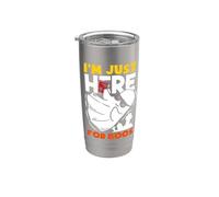 Im Just Here For Boos Halloween Ghost Copa de vino guiño Vaso térmico de acero inoxidable de doble pared