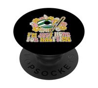 I'm Just Here For Half Time Marching Band Mom PopSockets PopGrip Adhesivo