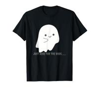 I'm Just Here For The Boos, Espeluznante diseño de Halloween, Black Boo Camiseta