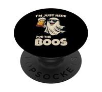 I'm Just Here For The Boos Funny Ghost Halloween PopSockets PopGrip Adhesivo