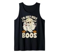 I'm Just Here For The Boos Ghost Funny Halloween Women Camiseta sin Mangas